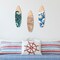 3 Pieces Summer Surfboard Wall Decor Surfboard Wooden Beach Decor for Bedroom Surf Boards for Decorating Beach Art Room Bedroom Party
